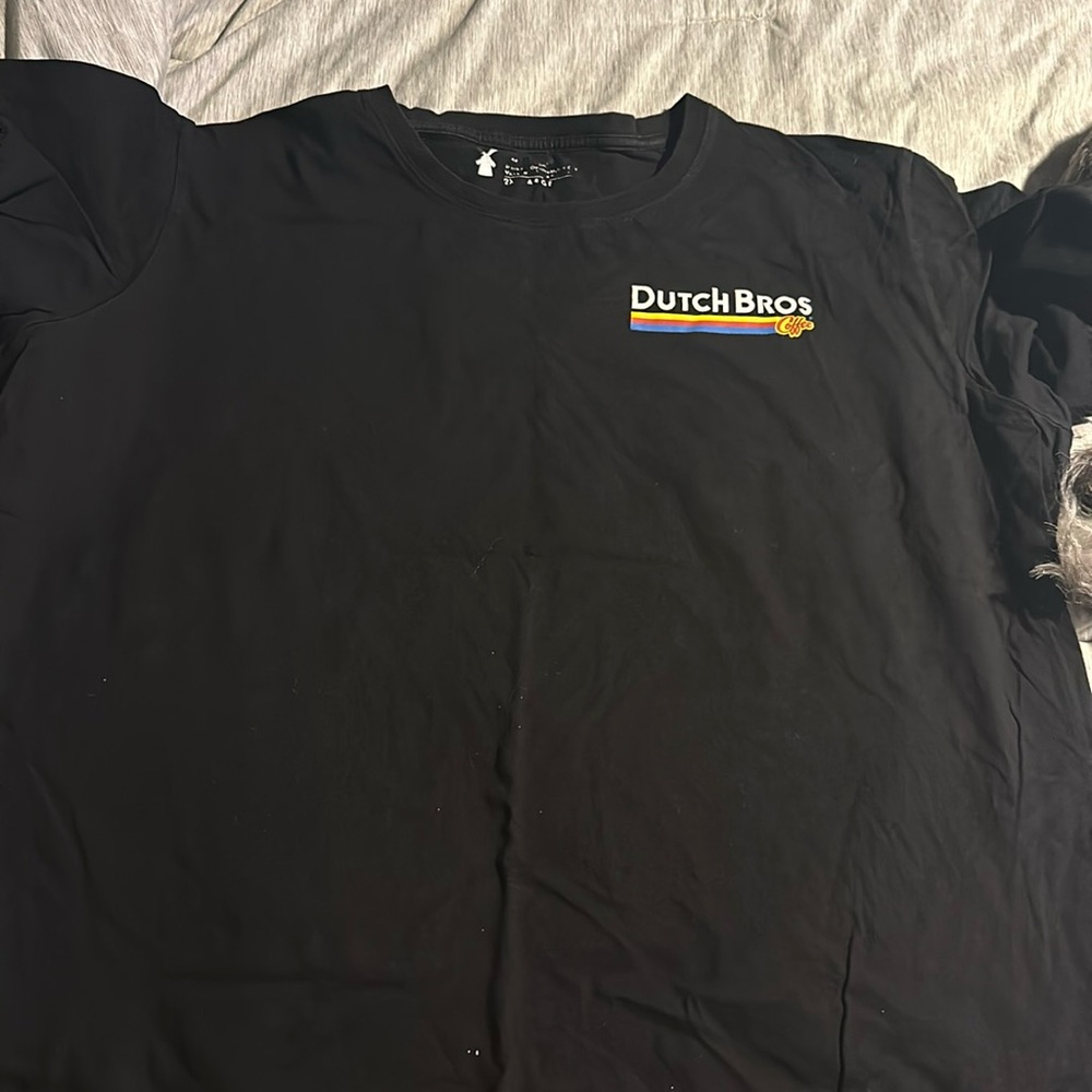Dutch Bros, coffee black T-shirt, original writing